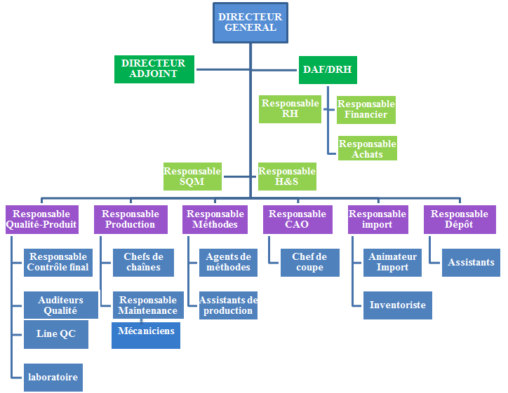 Organigramme EIREMOR CONFECTION